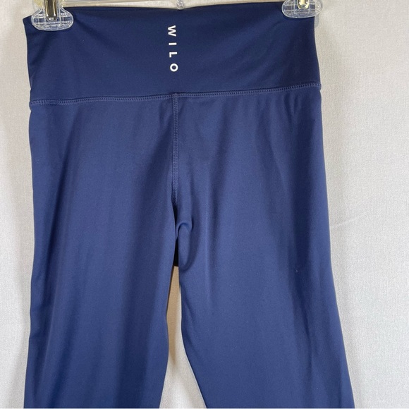WILO The Label XS Flare Yoga Pants Navy Blue High Rise Athletic Leggings - Picture 5 of 10